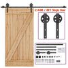 8FT Antique Interior Sliding Barn Door Hardware Wood Closet Roller Track Set