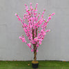 5FT Large Artificial Cherry Peach Tree Blossom Flowers Potted Plant In/Outdoor