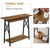 Industrial Console Table with Shelf, Slim Hallway Table for Living Room Entryway