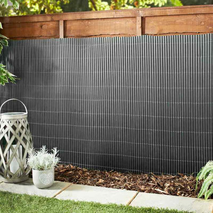 Artificial Bamboo Cane Garden Screening Fencing Screen Roll Fence Grey 4m x 1m