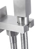 Bathroom Square Shower Mixer Tap Kit Stainless Steel LED Rain Shower Sprayer UK