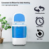 Portable 2.5KG Wash Machine Single Tube Washer Spin Dryer Laundry Machine