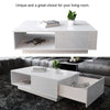 Modern High Gloss Rectangular Coffee Tea Table Storage Living Room White UK