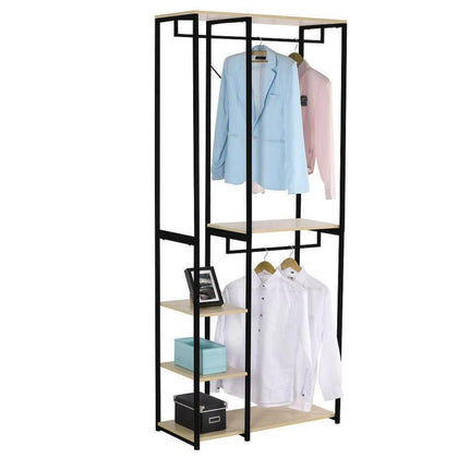 Clothes Rail Rack Garment Dress Hanging Display Stand Shelf w/ Storage Shelving