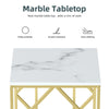 Heavy Duty Town Square Marble Table Bedside Sofa Bed End/ Side Table Gold Frame
