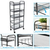 5 Tiers Metal Kitchen Trolley Cart Salon Beauty SPA Storage Shelf Rolling Wheels