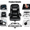 High-back Adjustable Executive Chair Computer Desk PVC Rolling Office Chair