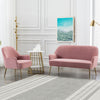 Pink Velvet Armchair Fireside Sofa 1 2 Seater Settee Couch Soft Chair Set Lounge
