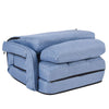 2 IN 1 Folding Lazy Sofa Lounger Floor Gaming Armchair Bed Recliner Adjustable