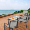 4 Pcs Garden Furniture Set Table &Chairs Patio Balcony Outdoor Indoor Glass Mesh