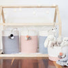 Woven Foldable Hamper Pompom Laundry Washing Dirty Clothes Storage Basket