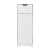 Mondeer Bathroom Floor Cabinet Storage Unit w/ 1 Drawer 1 Door 2 Shelves White