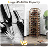 45 Bottle Wrought Wine Rack Jail Freestanding Wine Rack Antique Wine Bottle Hold