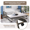 2 in 1 3FT Single Steel Day Bed Guest Trundle Bed Bed Frame Solid Metal Sofa Bed