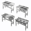 Kitchen SINK Commercial Catering 2/3 Bowl Workbench Prep Table Sink Basin Kit UK