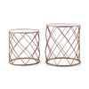 2PCS Stackable Sofa Side Table Modern Round End Table Nesting Coffee Table