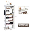 7-tier Double Shoe Storage Tower Organiser Unit Home Display Shelf Rack Stand