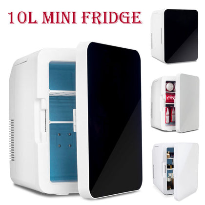 10L Mini Fridge Portable Refrigerator Cooler and Warmer Food Drinks Car Bedroom