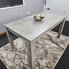 Grey Dining Table And 4 Chairs Dining Room Wood kitchen table and Leather chairs