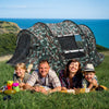 3-4 Man Pop up Camping Tent Hiking Outdoor Tent 2 window 2 door floor Waterproof