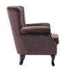 Ribbed Cocktail Wing Back Chesterfield Queen Anne Armchair Accent Tub Chair Sofa