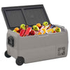 Cool Box with Wheel and Black & Grey 60 L & PE J8L0