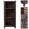 Industrial Wood Cabinet Bedside Table End Side Storage Nightstand Metal Framed