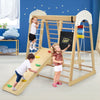 8 in 1 Climbing Toy Set Wooden Climber Playset with Slide Indoor Activity Center