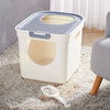 Plastic Cat Kitten Toilet Large Hooded Pet Small Animal Litter Box With Scoop