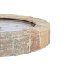 Garden Wall Clock Outdoor Decor Stone Effect Thermometer Humidity Home Bathroom