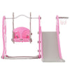 4 in 1 Kids Toddlers Swing & Slide Climber Set w/ Basketball Hoop In/Outdoor NS