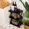 3-tier Rolling Printer Stand X-Shaped Storage Utility Cart Home Office Organizer