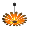 Retro Chandelier Ceiling Light Vintage Wood Woven Ceiling Lamp Dining Table Hang
