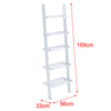 White/Grey Ladder Shelving Unit 5Tier Display Stand Book Shelf Wall Rack Storage