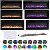 40-100 inch Electric Fireplace Wall Mounted Remote Control 9 Colour Fireplaces