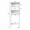 Over Toilet Cabinet Freestanding Washing Machine Rack W/ Open Shelves and Doors