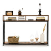2-Tier Console Table X-Design Hallway Storage Cabinet Sofa Side Table W/ Shelf