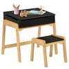 Kids Study Table and Chair Set Drawing Playing Desk W/ Safe Lift-top Tabletop