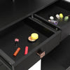 Dressing Table with Drawers, Mirror Stool Set Makeup Desk Vanity Table Bedroom