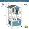 3-Tier Wooden Cat House Dog Puppy Pet Wooden Garden Den Shelter Outdoor Indoor