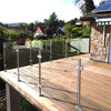 Stainless Steel Glass Balustrade Posts Mid/Corner/End Pole Rail Marine Grade 316