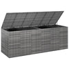 Garden Cushion Box PE Rattan 291x100.5x104 Grey R9Q6