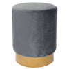 Retro Velvet Round Stool Dressing Table Stool Chair Vanity Footstool Guest Seat