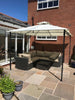 Garden Gazebo Ecru Party Shelter Patio Shade Outdoor Malaga Sun Canopy 3m x 3m