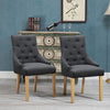 1/2/4/6 Dining Chairs Armchair High Back Linen/Velvet Upholstered Wood Legs Home