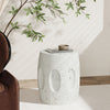 Large Concrete Side Table Drum End Table Decorative Garden Stool Indoor Outdoor
