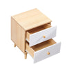 2White Drawers Storage Wood Bedside Cabinet Nightstand Small Side Table Bedroom