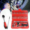 46Pc Metric Socket Set 1/4" DR Wrench Torx Ratchet Driver Screwdriver Bit Tool