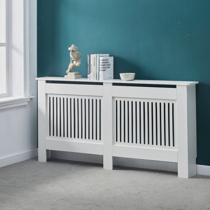 172cm Large White Radiator Cover Modern Traditional Wood Grill Cabinet Furniture