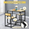 3 Pieces Dining Table & Chair Set Bar Kitchen Breakfast Furniture Space Saving